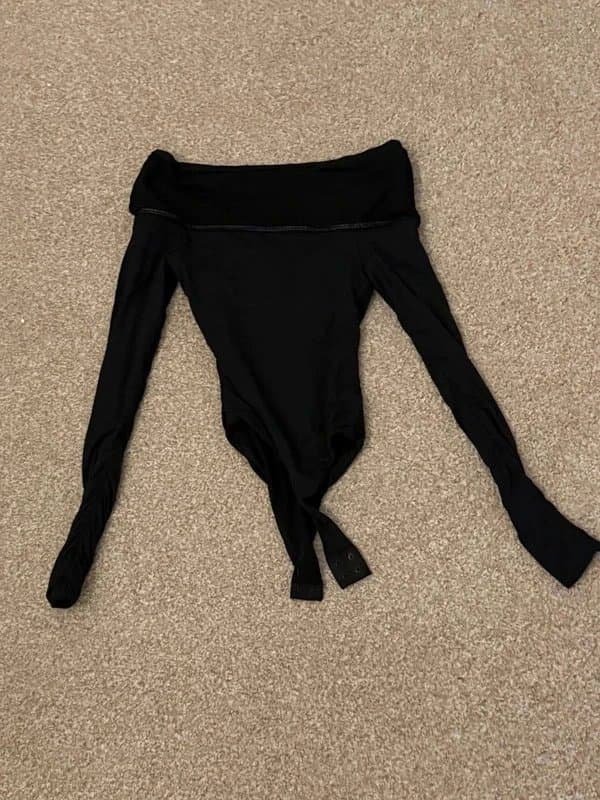 Oh Polly Oh Polly Black Bodysuit - XS off the shoulder