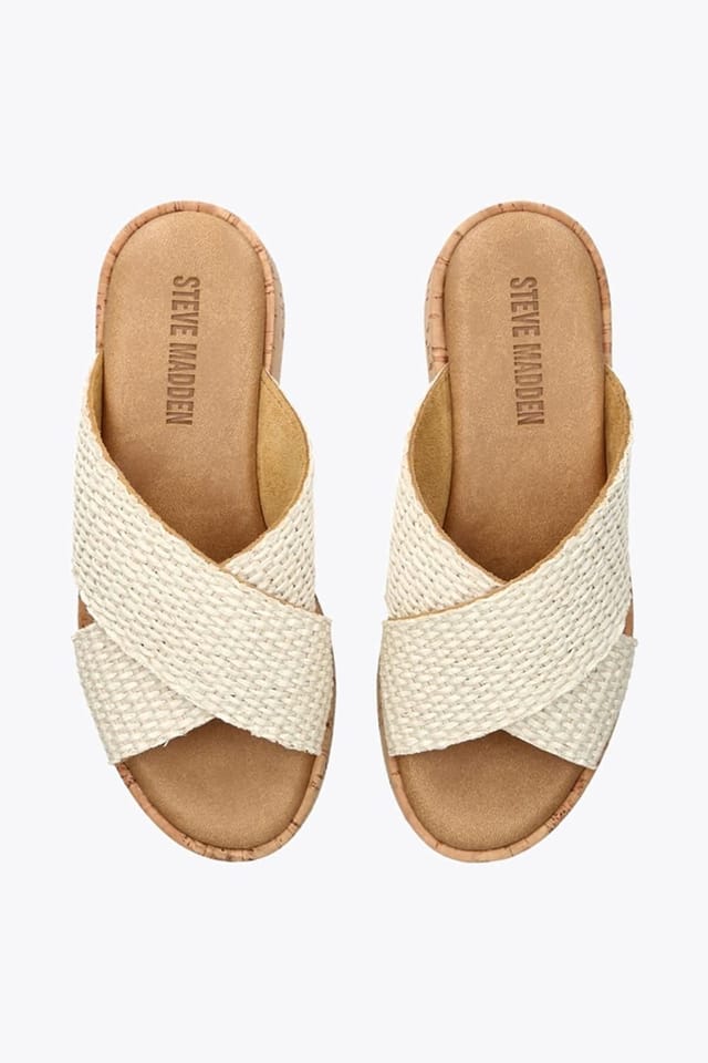 Steve Madden STEVE MADDEN Women's 'Tulum Cream Suede' Sandals - 2