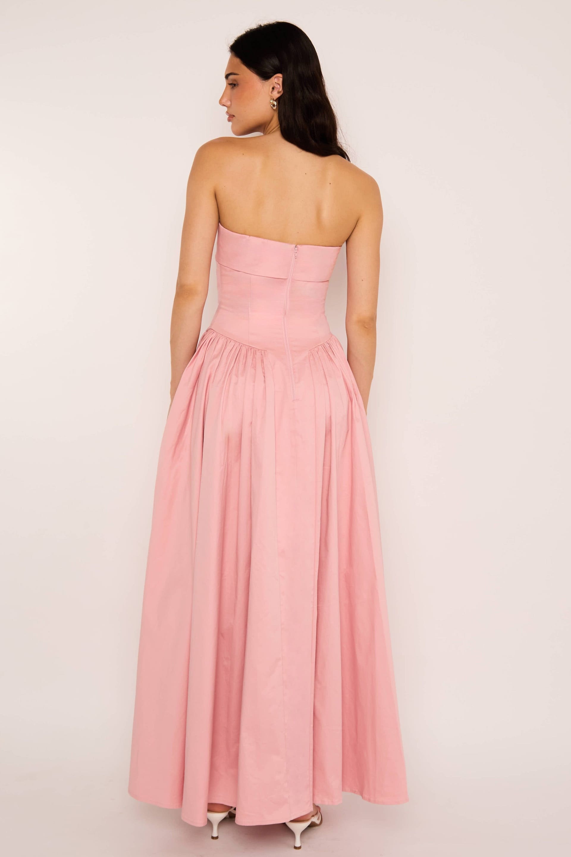 Jaded Rose Jaded Rose Women's Edith Pink Rose Bandeau Corset Cotton Maxi Dress - 4