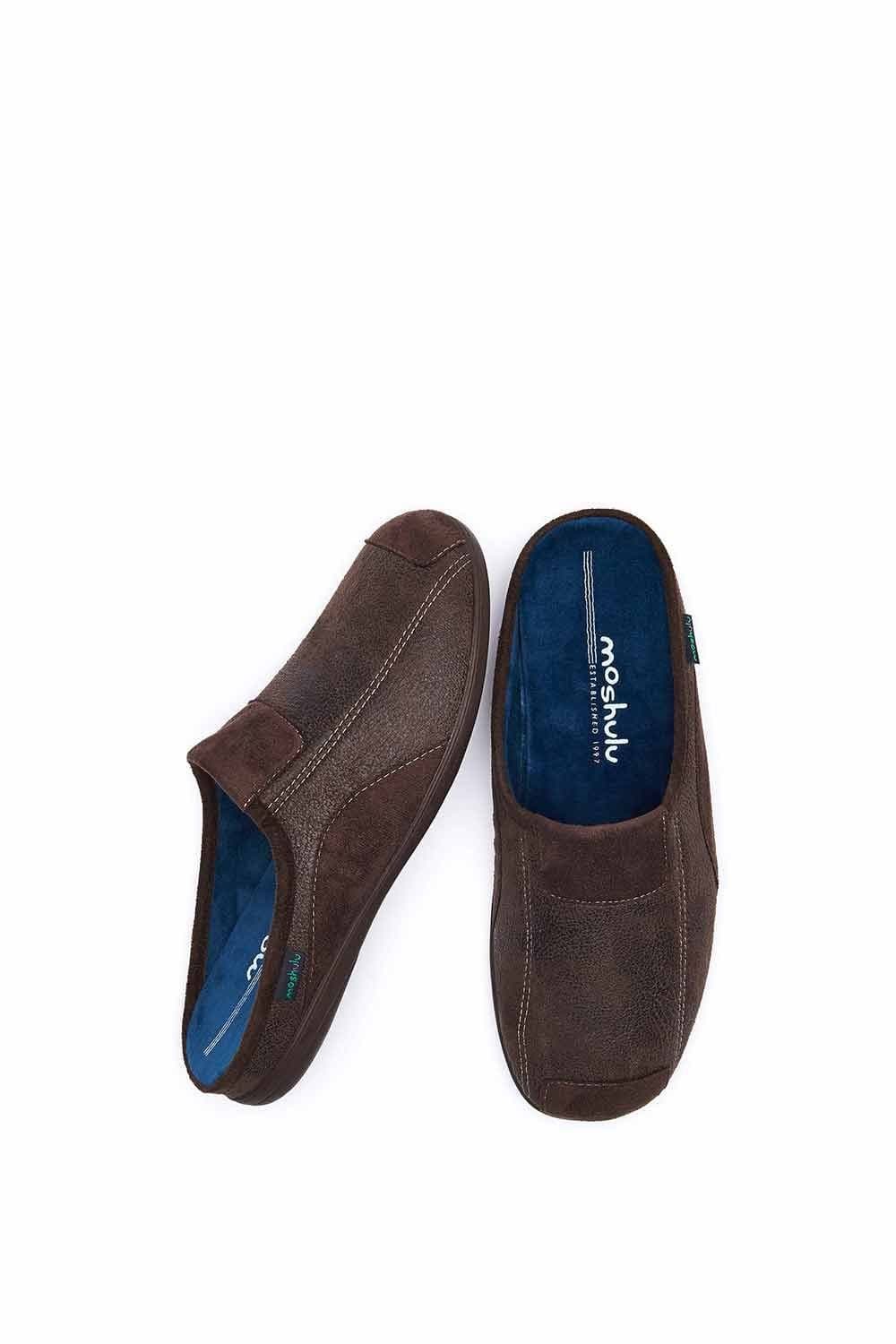 Moshulu Moshulu Men's 'Jakarta 2' Slip On Slippers in Brown