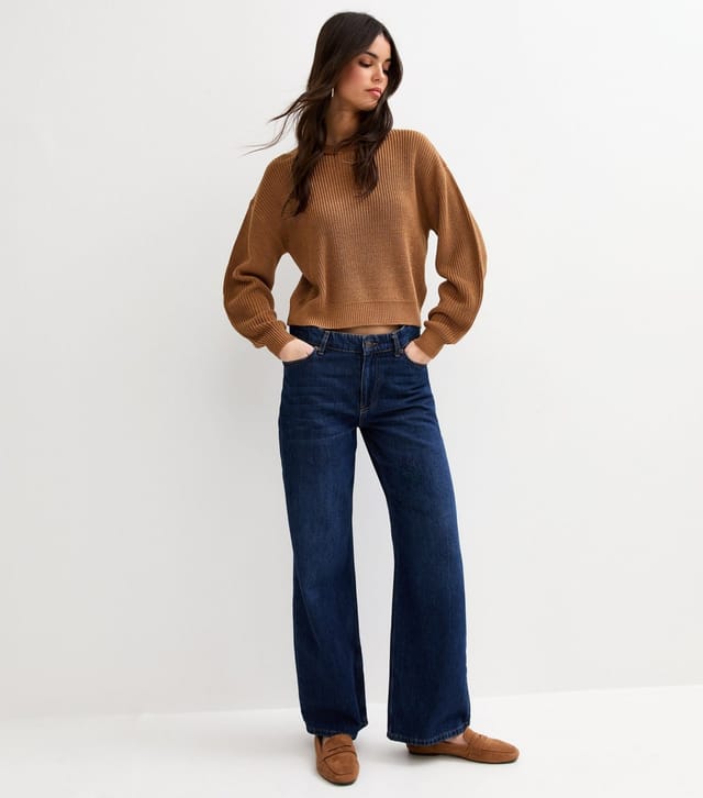 New Look Women's Tan Ribbed Crew Neck Knit Jumper New Look - 2