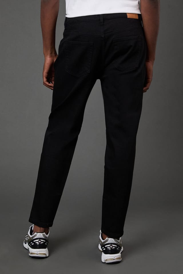 Burton Burton Men's Black Stretch Tapered Fit Jeans - 3