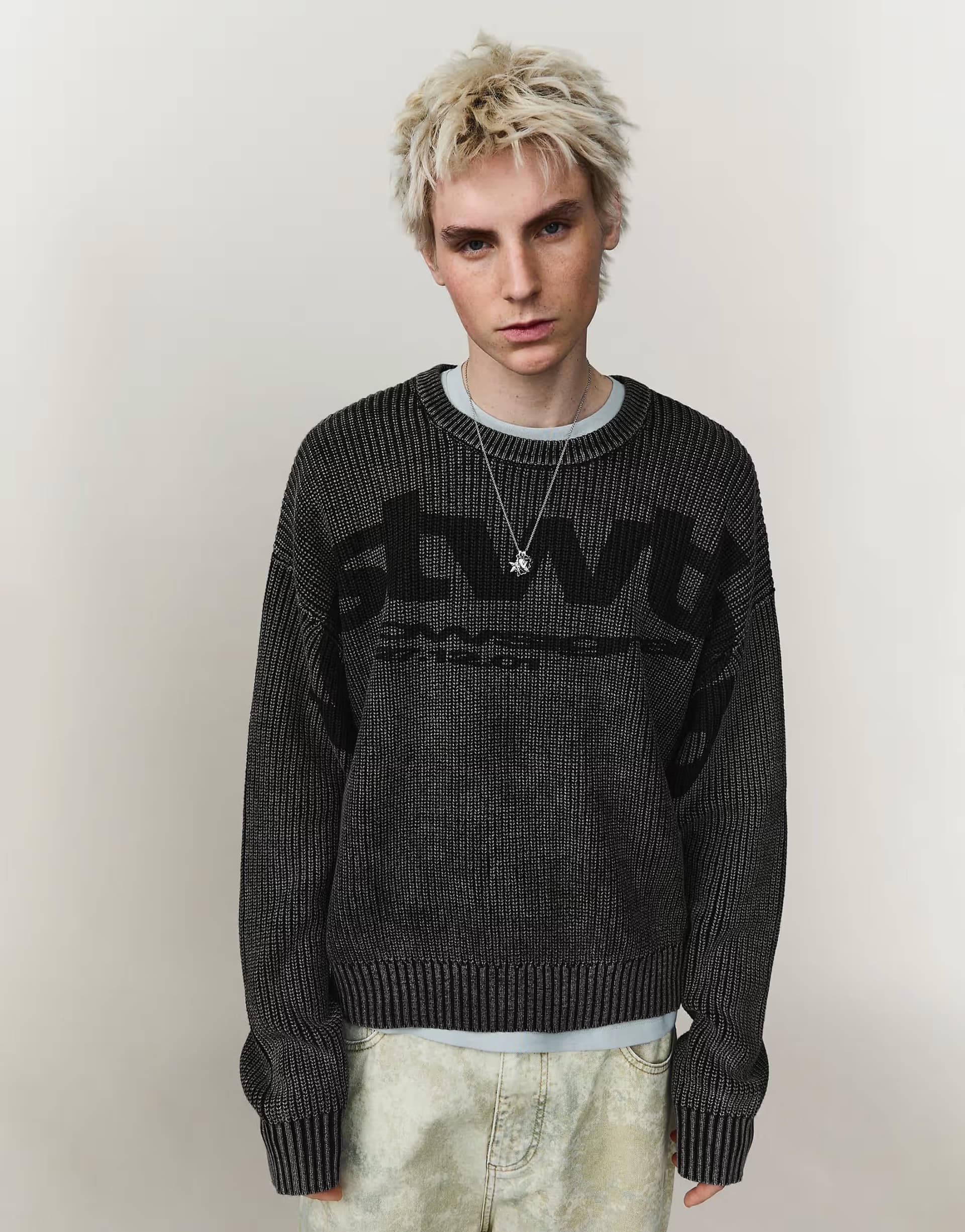 ASOS ASOS Black Ribbed Knit Jumper