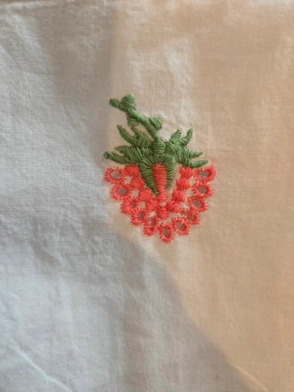 New Look Newlook strawberry embroidered mini skirt.