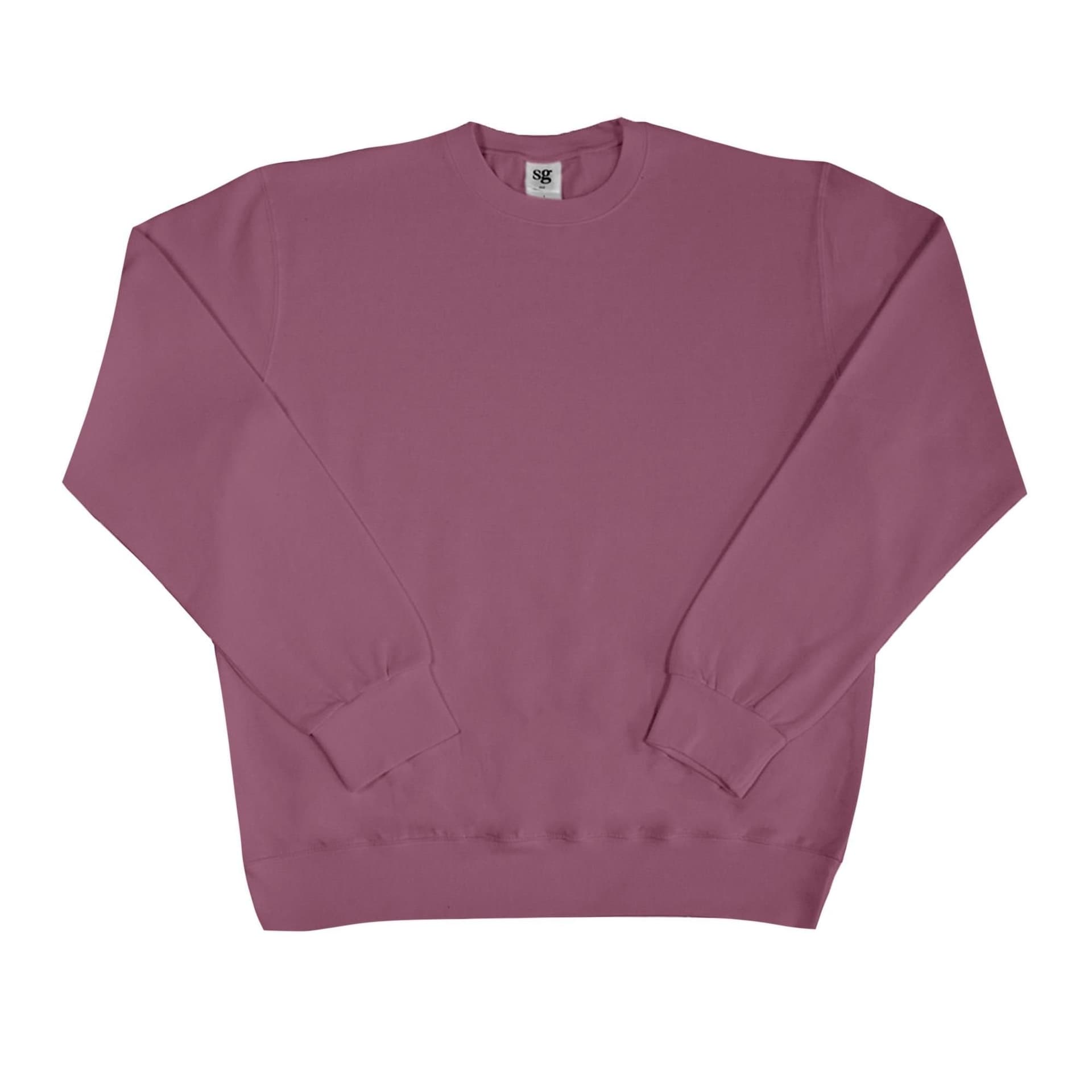 SG SG Men's Long Sleeve Crew Neck Sweatshirt Top in Dark Pink