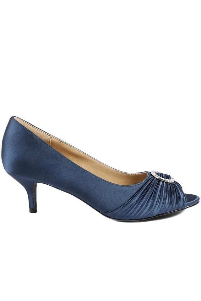 Jones Bootmaker Jones Bootmaker Women's Zephira Elegant Stiletto Heel Court Shoes in Navy - 2