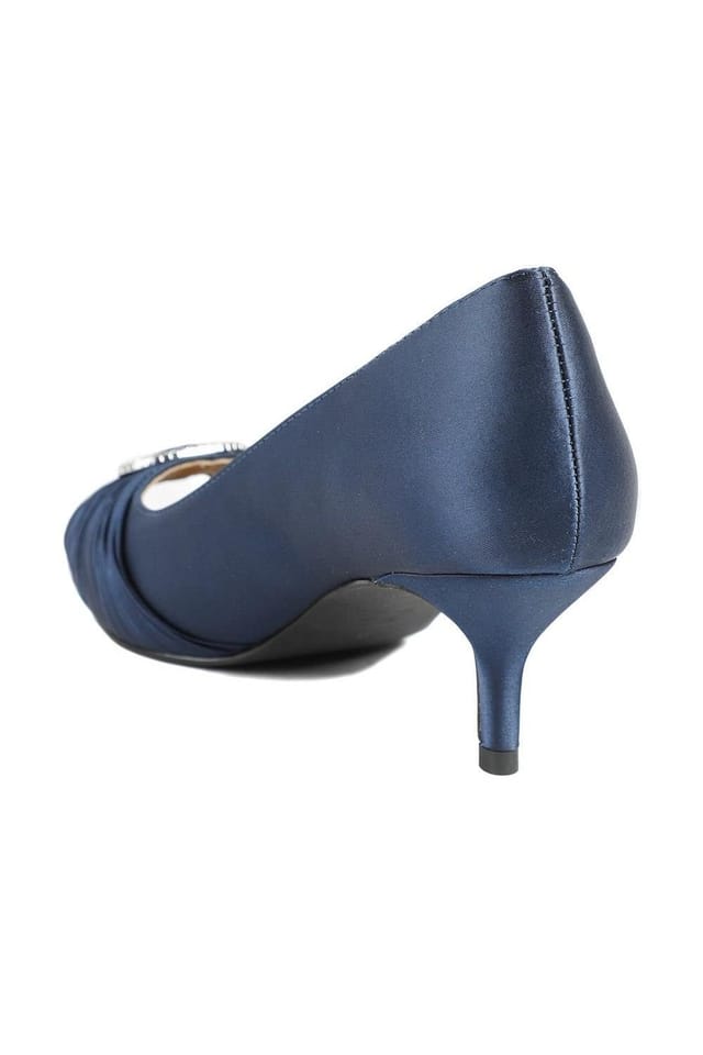 Jones Bootmaker Jones Bootmaker Women's Zephira Elegant Stiletto Heel Court Shoes in Navy - 3