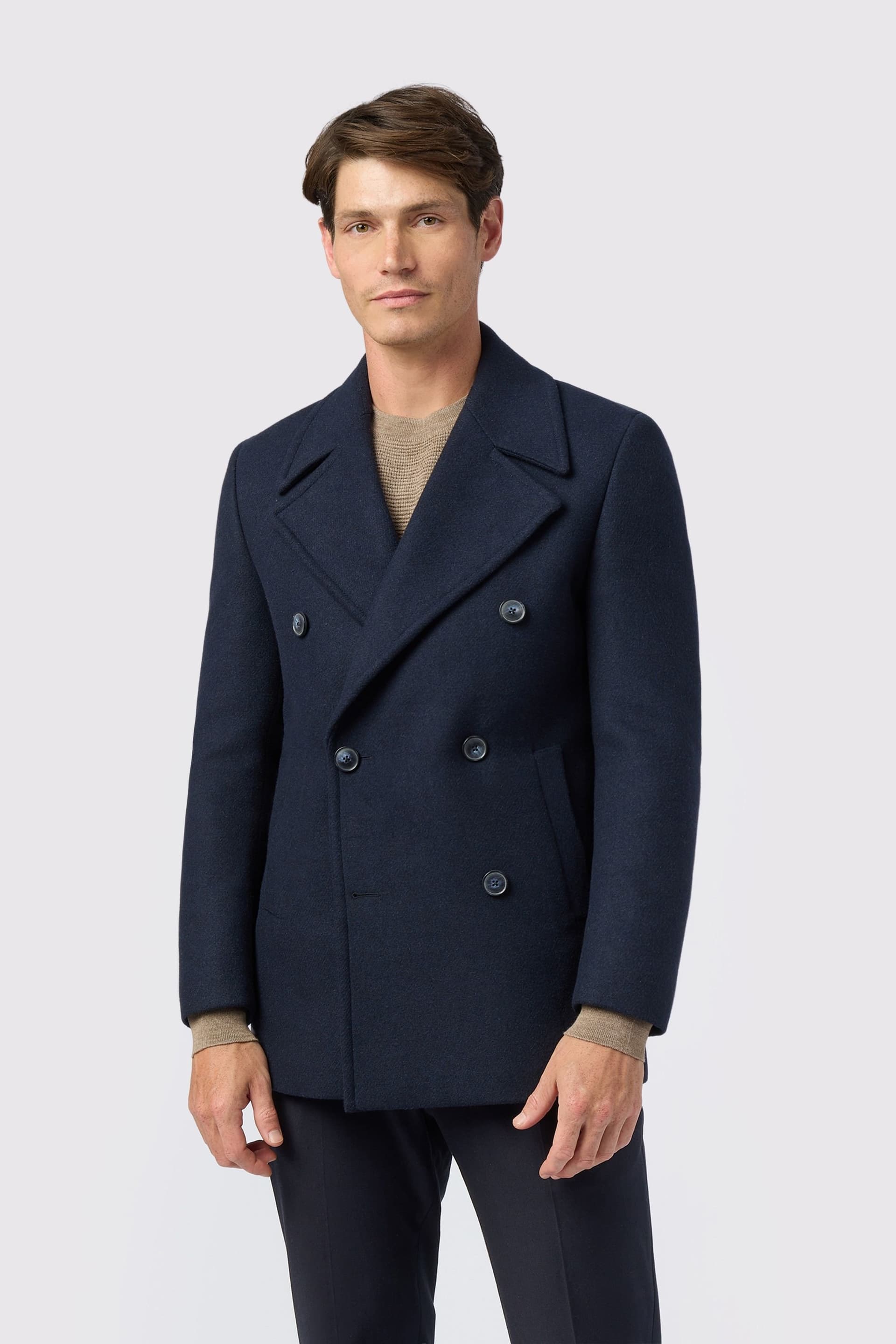 Melka Melka Men's Slim Fit Navy Peacoat