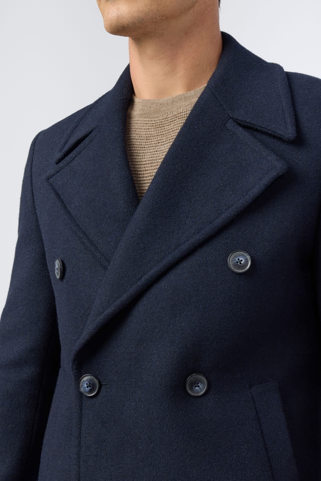 Melka Melka Men's Slim Fit Navy Peacoat - 3