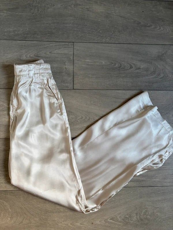 Bershka Satin brand new trousers with a slit size 8 Bershka