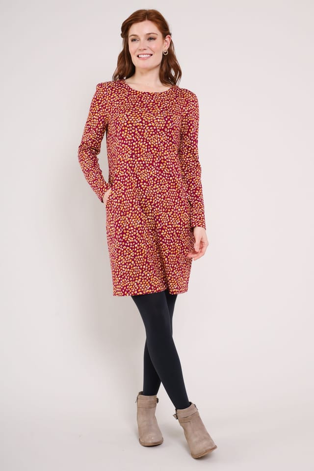 Nomads Clothing Nomads Clothing Women's Cotton Pocket Tunic Dress in Red - 2