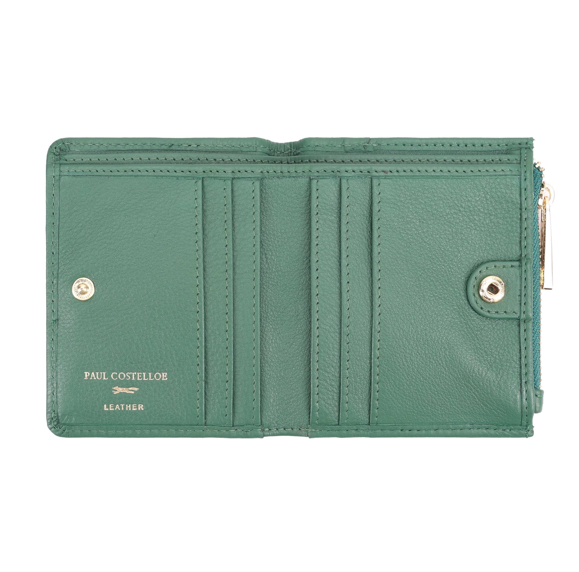 Paul Costelloe Paul Costelloe Women's Boulder Leather Purse in Emerald - 4