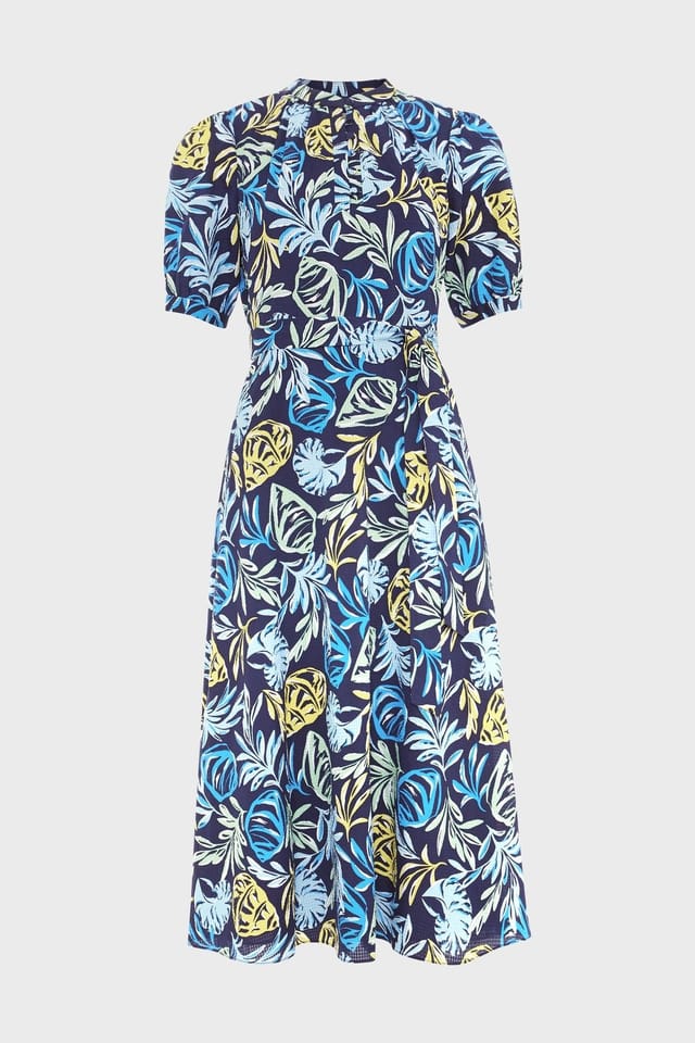 Hobbs London Hobbs London Women's Merle Printed Midi Dress in Navy - 2