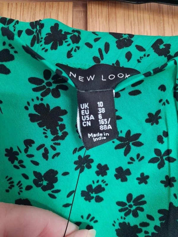 New Look Green floral skirt