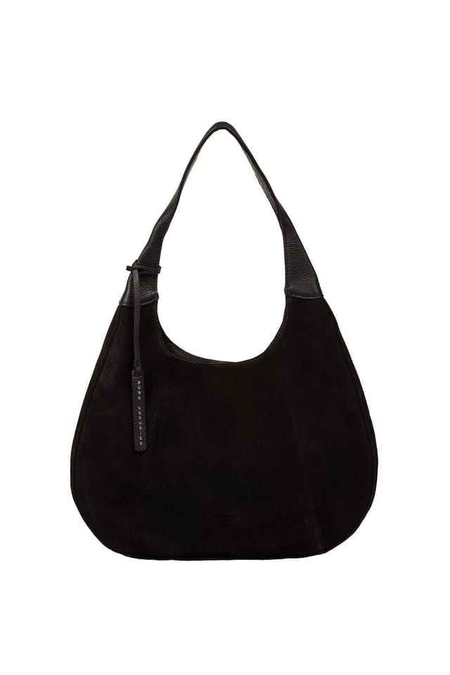 Pure Luxuries London Pure Luxuries London Women's 'Juno' Suede Handbag in Black - 2