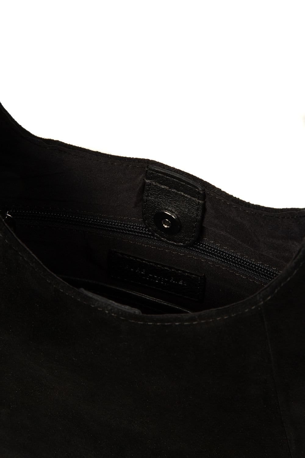 Pure Luxuries London Pure Luxuries London Women's 'Juno' Suede Handbag in Black - 4
