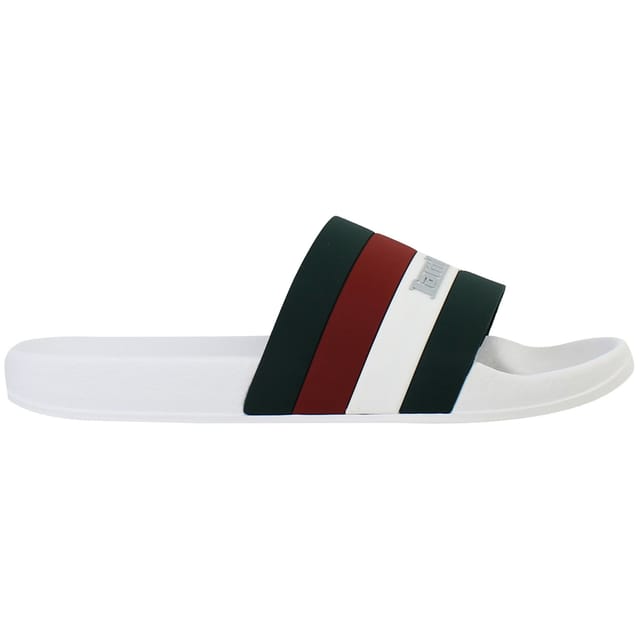Lambretta Lambretta Men's Prince White/Green Sliders - 2