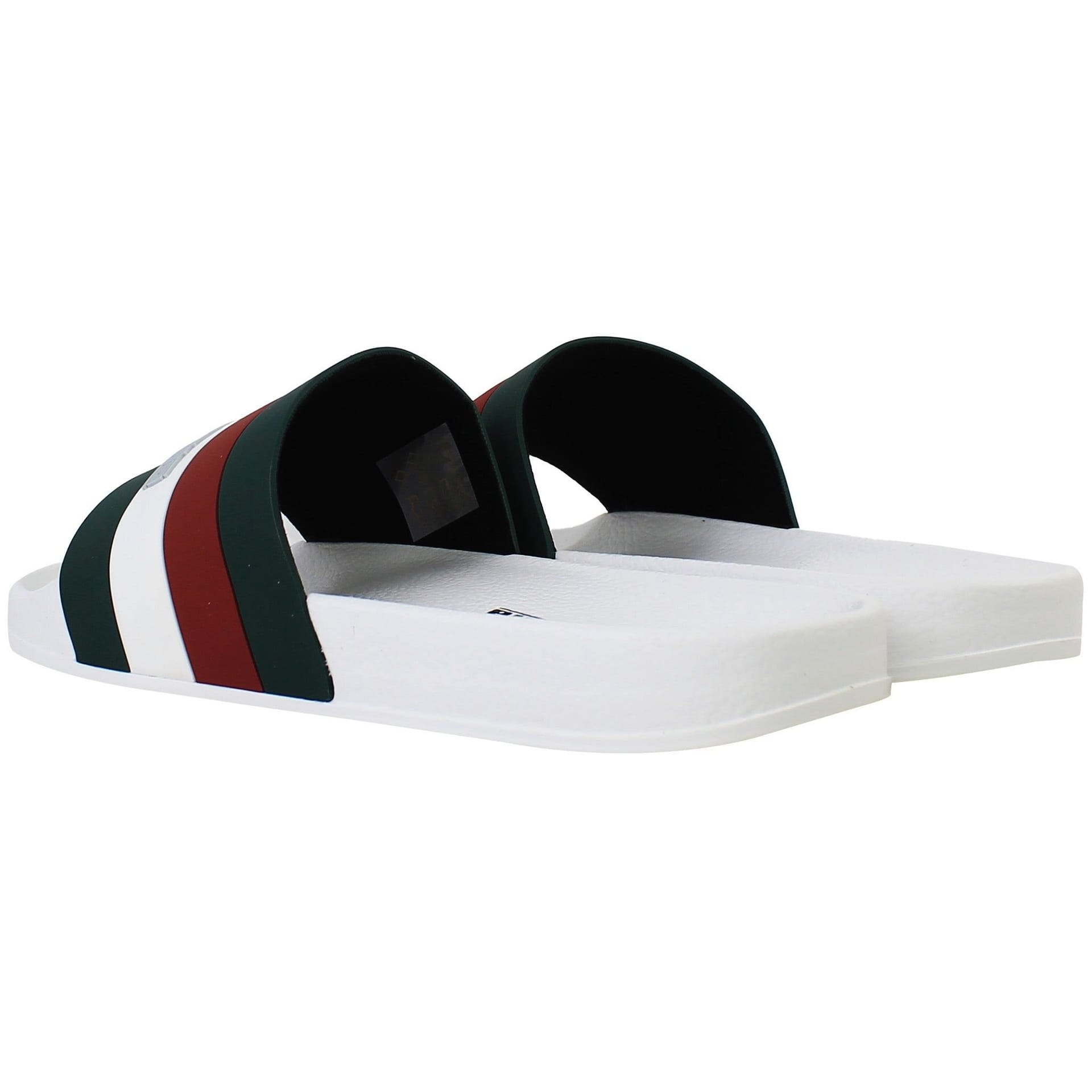 Lambretta Lambretta Men's Prince White/Green Sliders - 4
