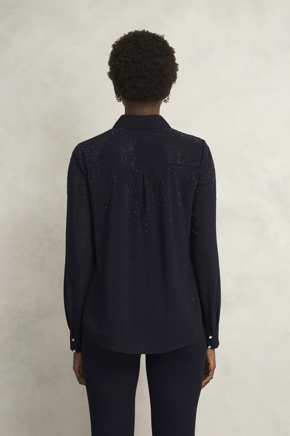 Hobbs London Hobbs London Women's Shona Embellished Shirt in True Black - 4