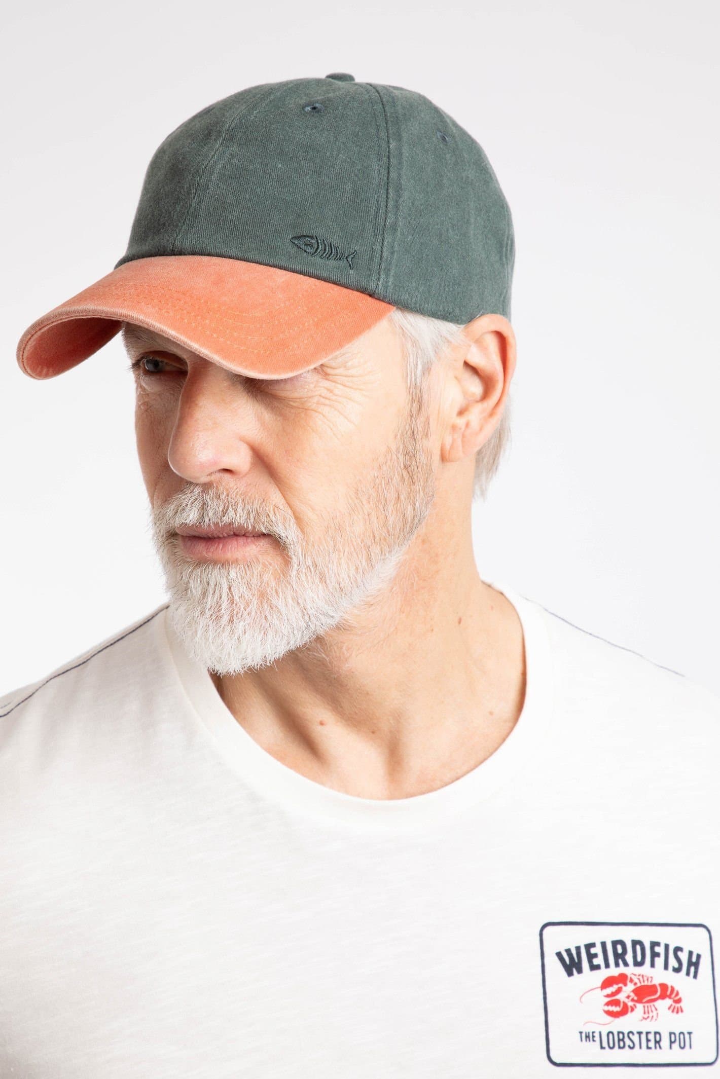 Weird Fish Weird Fish Men's Westbury Colour Block Twill Cap in Pale Green