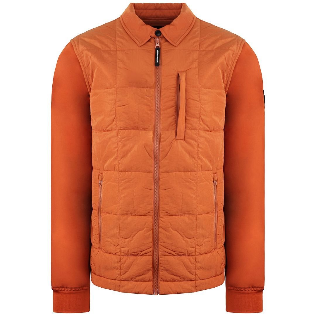 Weekend Offender Weekend Offender Men's Long Sleeve Zip Up Orange Los Amigos Jacket in Gold - 4