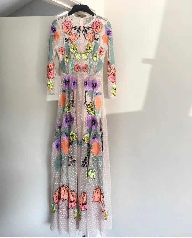 ASOS Design ASOS Luxe floral Embroidered Tulle dress - & Other Stories / Never Fully dressed / Nadine Merabi