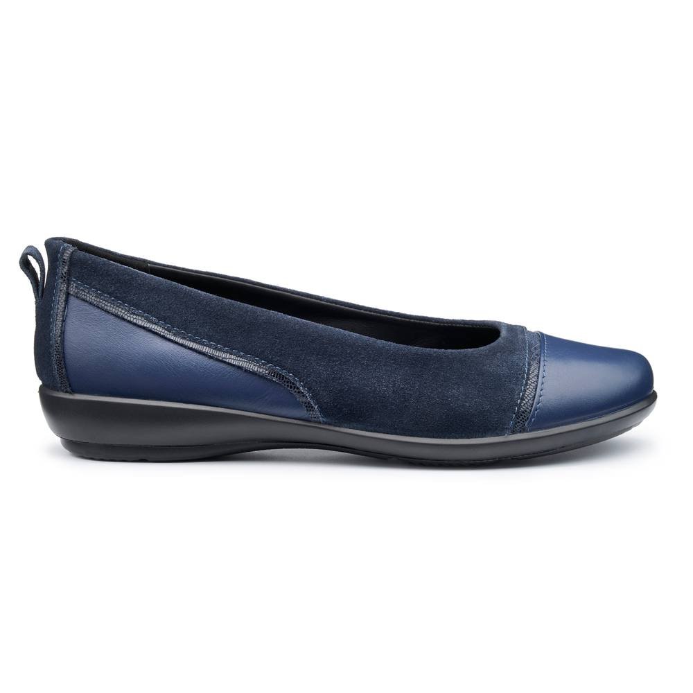 Hotter Hotter Women's 'Wren' Ballet Pumps in Navy - 2