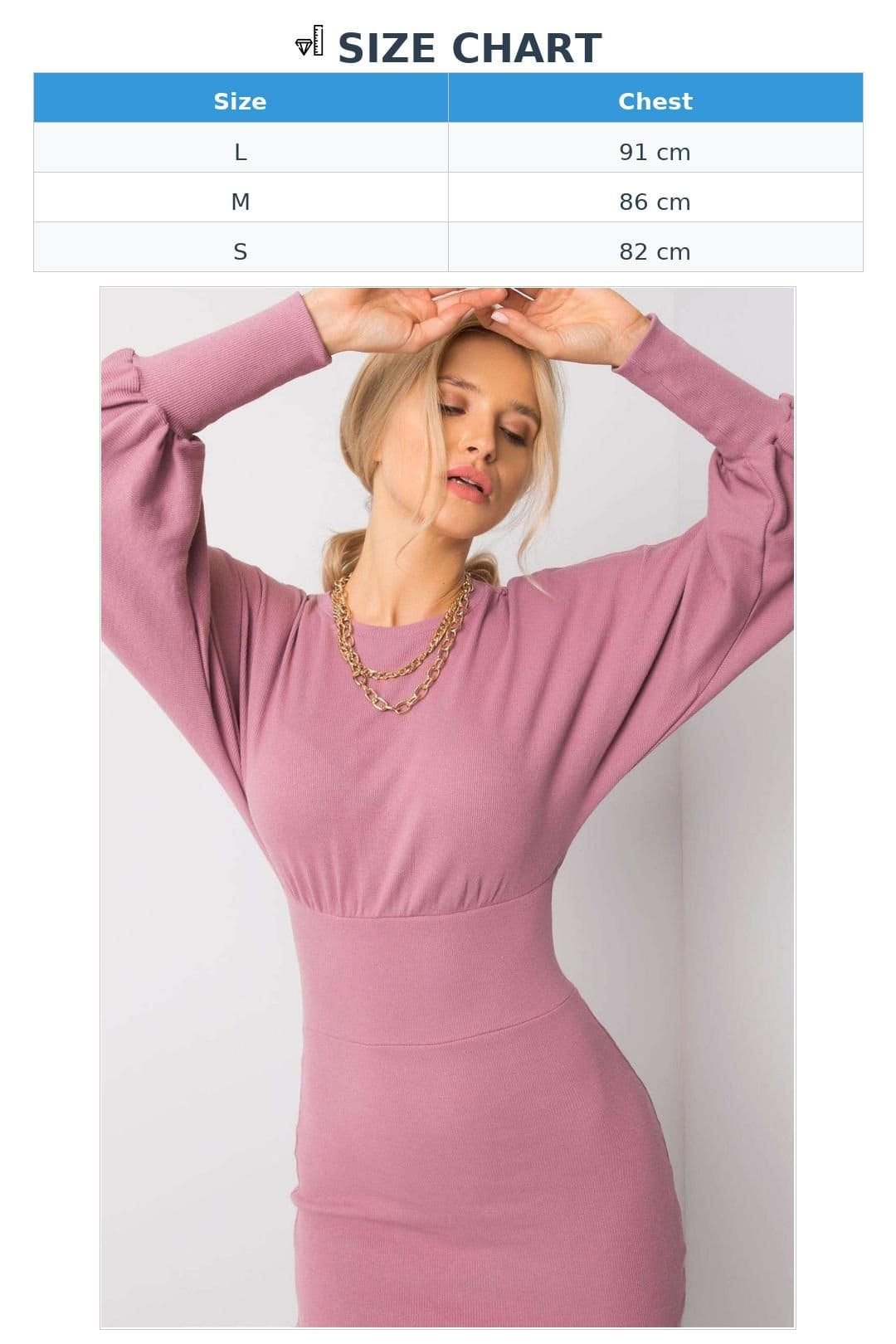 Love Lace Love Lace Women's Fitted Long Sleeve Day Dress for Any Occasion in Pink - 4
