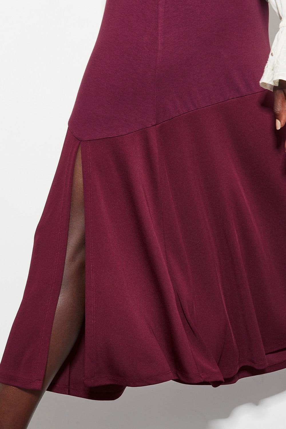 Monsoon Monsoon Women's Fifi Jersey Panel Midi Skirt in Red - 4