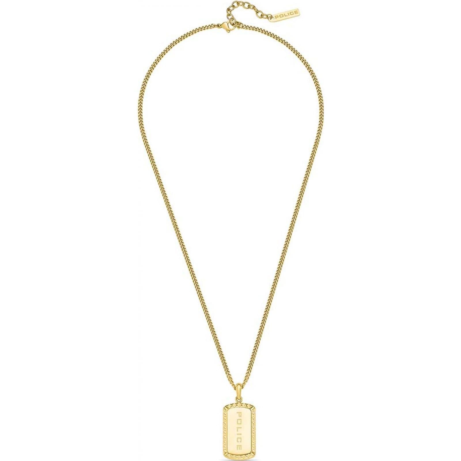 Police Police Men's PEAGN0041302 Taper Necklace in Gold