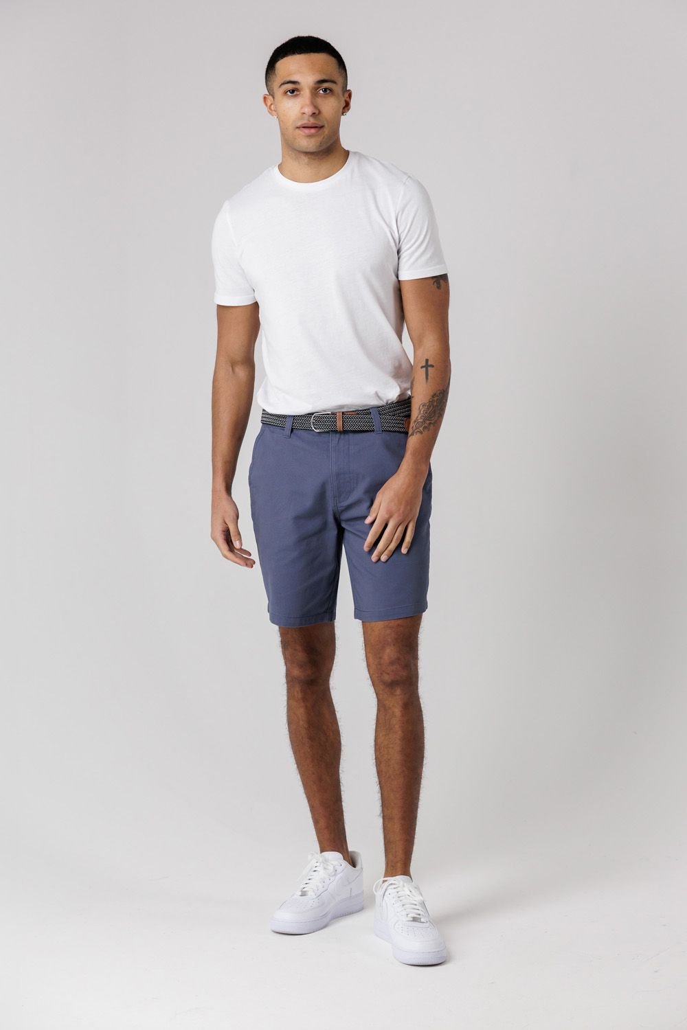 Tokyo Laundry Tokyo Laundry Men's Cotton Twill Peached Shorts in Mid Blue - 3