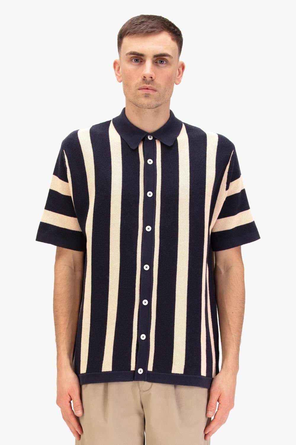 Luke 1977 Luke 1977 Men's Deck Knitted Shirt in Dark Navy