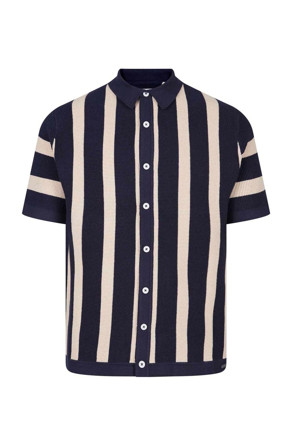 Luke 1977 Luke 1977 Men's Deck Knitted Shirt in Dark Navy - 4
