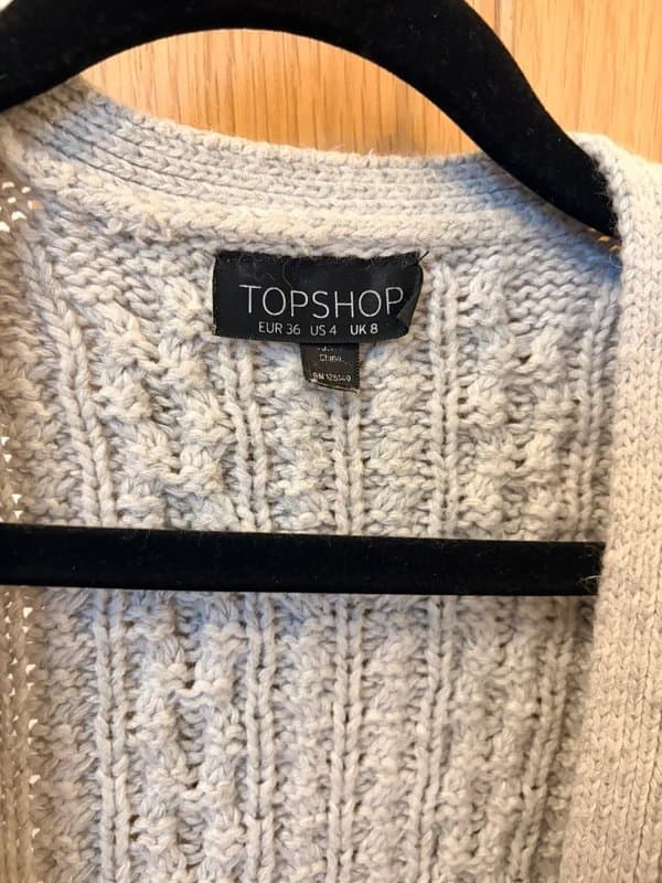 Topshop Topshop - Grey knit cardigan
