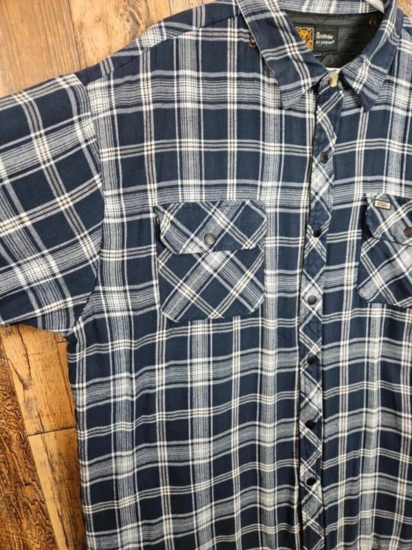 KODIAK Kodiak Pathfinder Quilted Lined Flannel Overshirt Navy Check 2XL Workwear