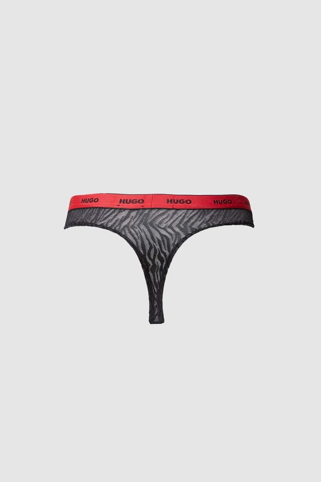 HUGO Hugo Women's Triplet Thong Lace Black - 3