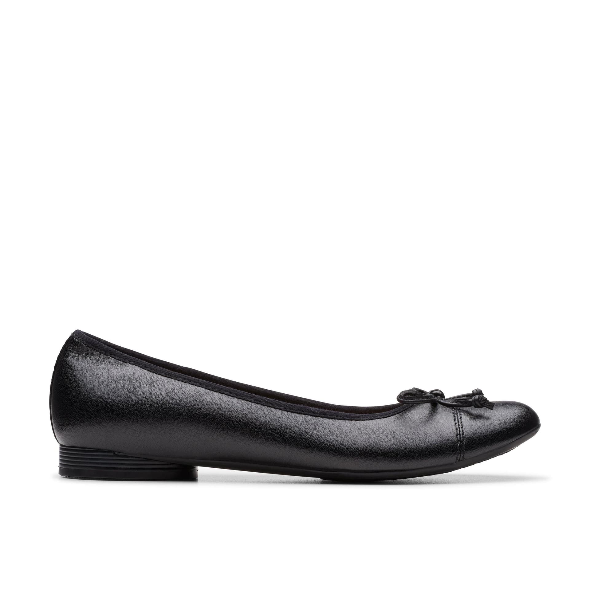 Clarks Clarks Women's Loreleigh Rae Black Leather Slip Ons, Ballet Pumps