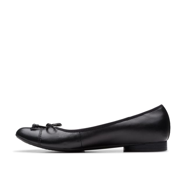 Clarks Clarks Women's Loreleigh Rae Black Leather Slip Ons, Ballet Pumps - 2