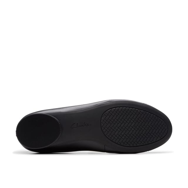 Clarks Clarks Women's Loreleigh Rae Black Leather Slip Ons, Ballet Pumps - 3