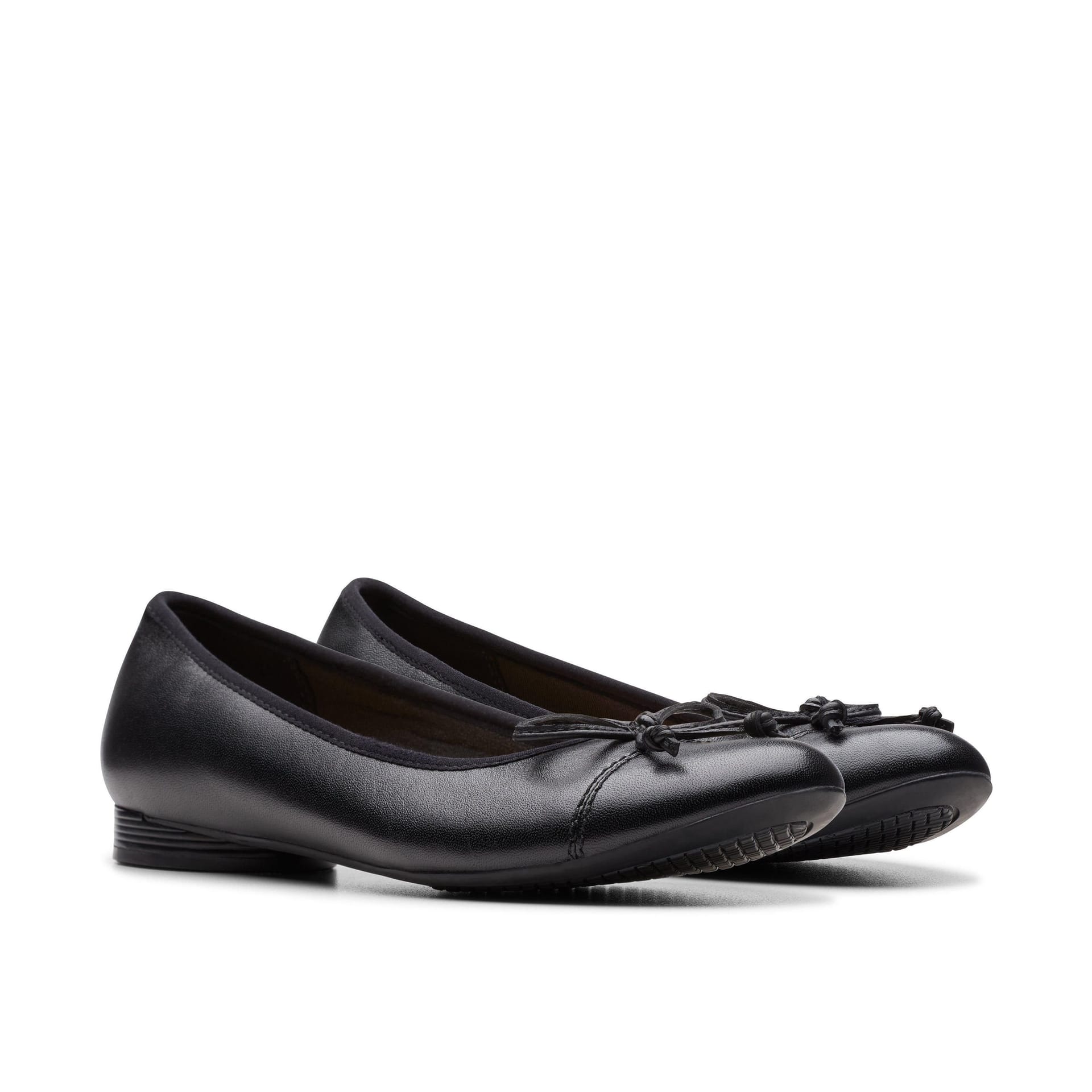Clarks Clarks Women's Loreleigh Rae Black Leather Slip Ons, Ballet Pumps - 4