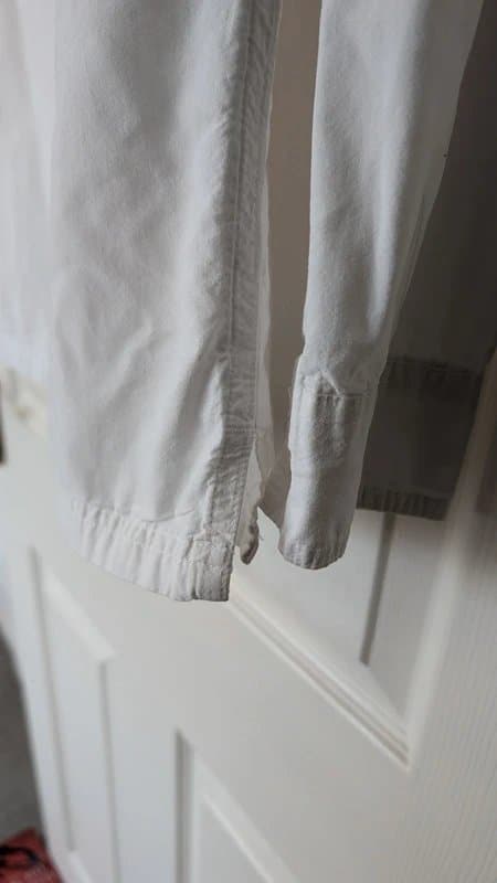 Bershka Large white cotton grandad shirt