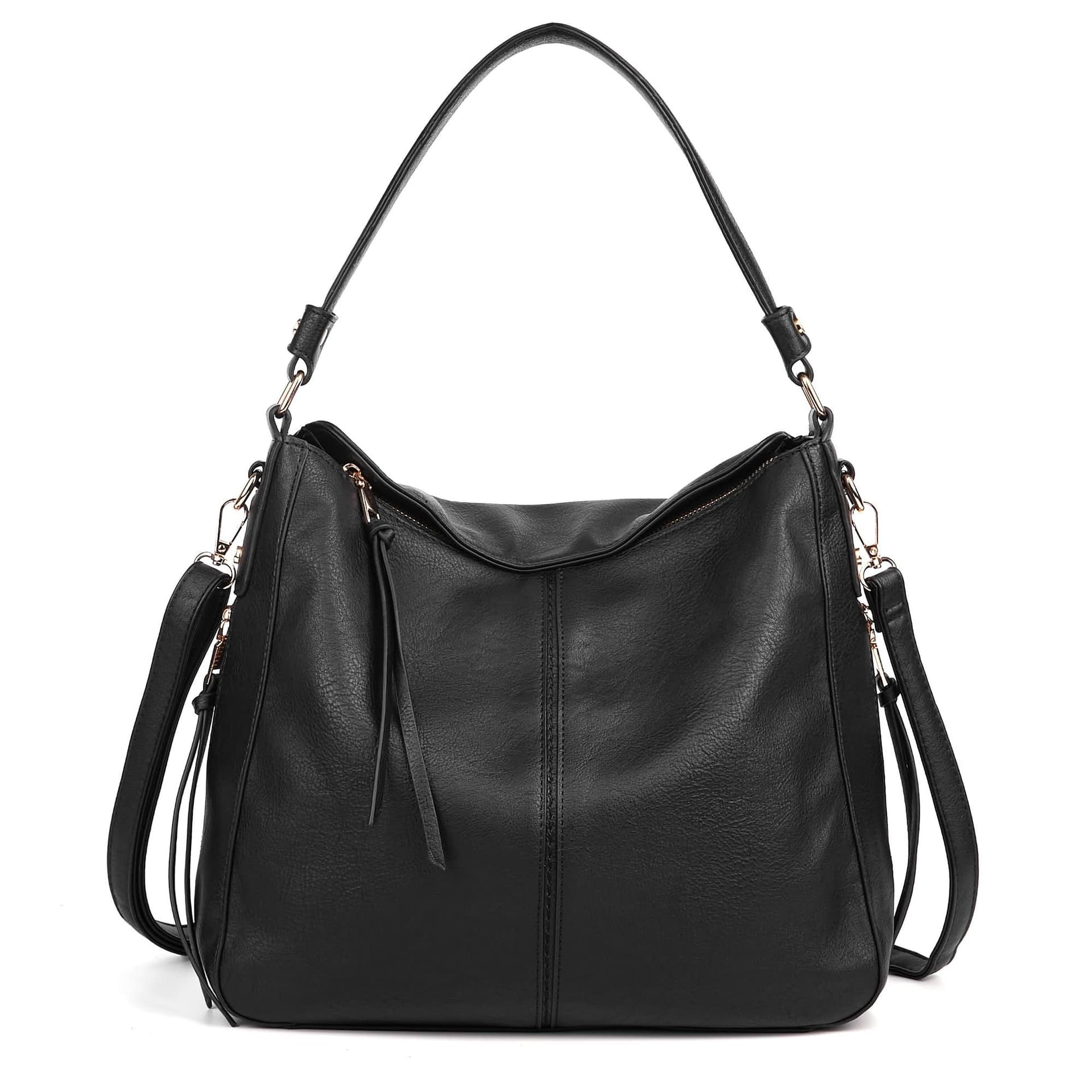 Woodland Leathers Woodland Leathers Women's Hobo Shoulder Bag in Black