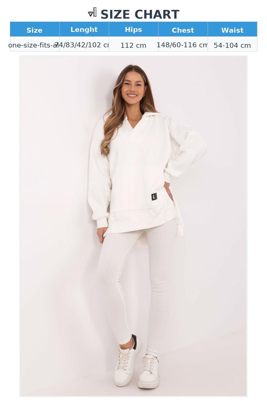 Love Lace Love Lace Women's Comfort Fit Hooded Sweatshirt Top Leggings Set in Off-White - 4