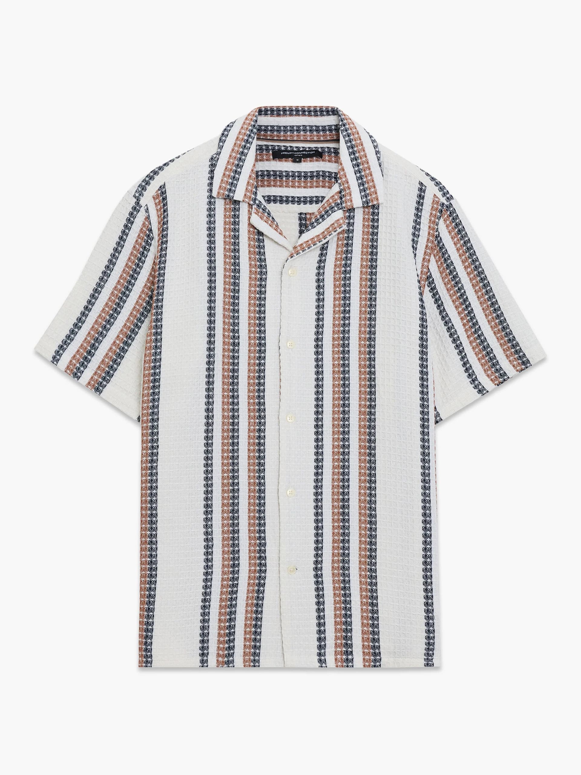 French Connection French Connection Waffle Striped Shirt White Multi