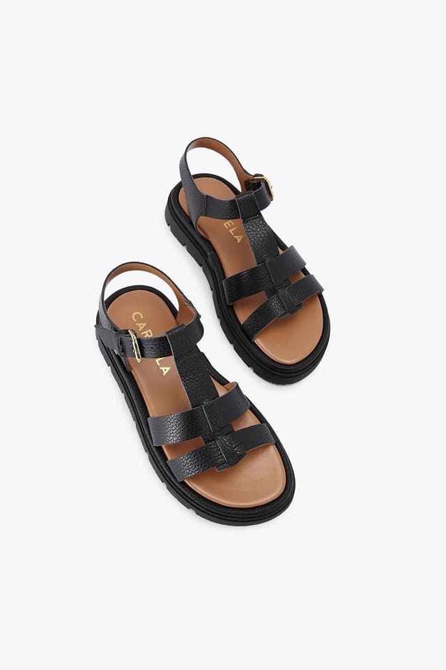Carvela Carvela Women's 'Pavilion T Bar' Leather Sandals in Black - 2