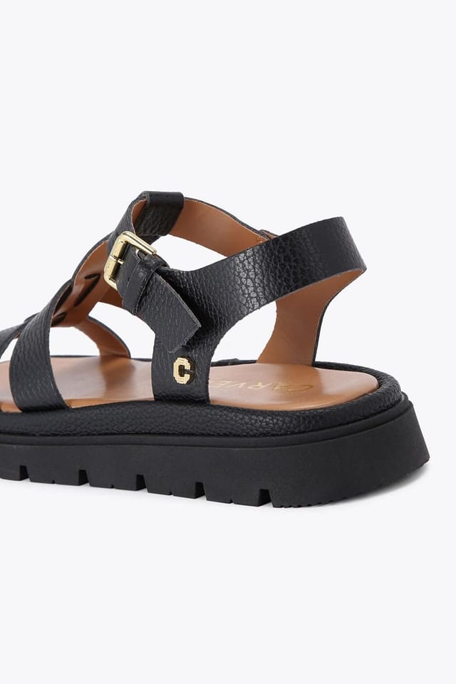 Carvela Carvela Women's 'Pavilion T Bar' Leather Sandals in Black - 3