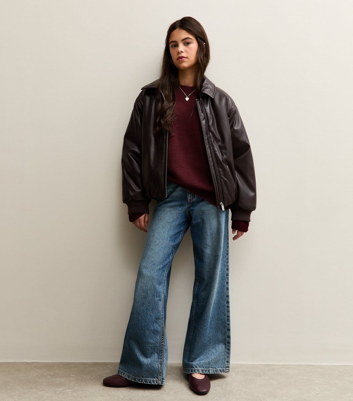 New Look Girls' Burgundy Longline Jumper New Look - 4