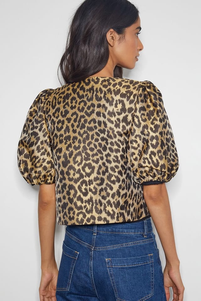 Monsoon Monsoon Women's Anne Leopard Print Bow Jacket Brown - 3