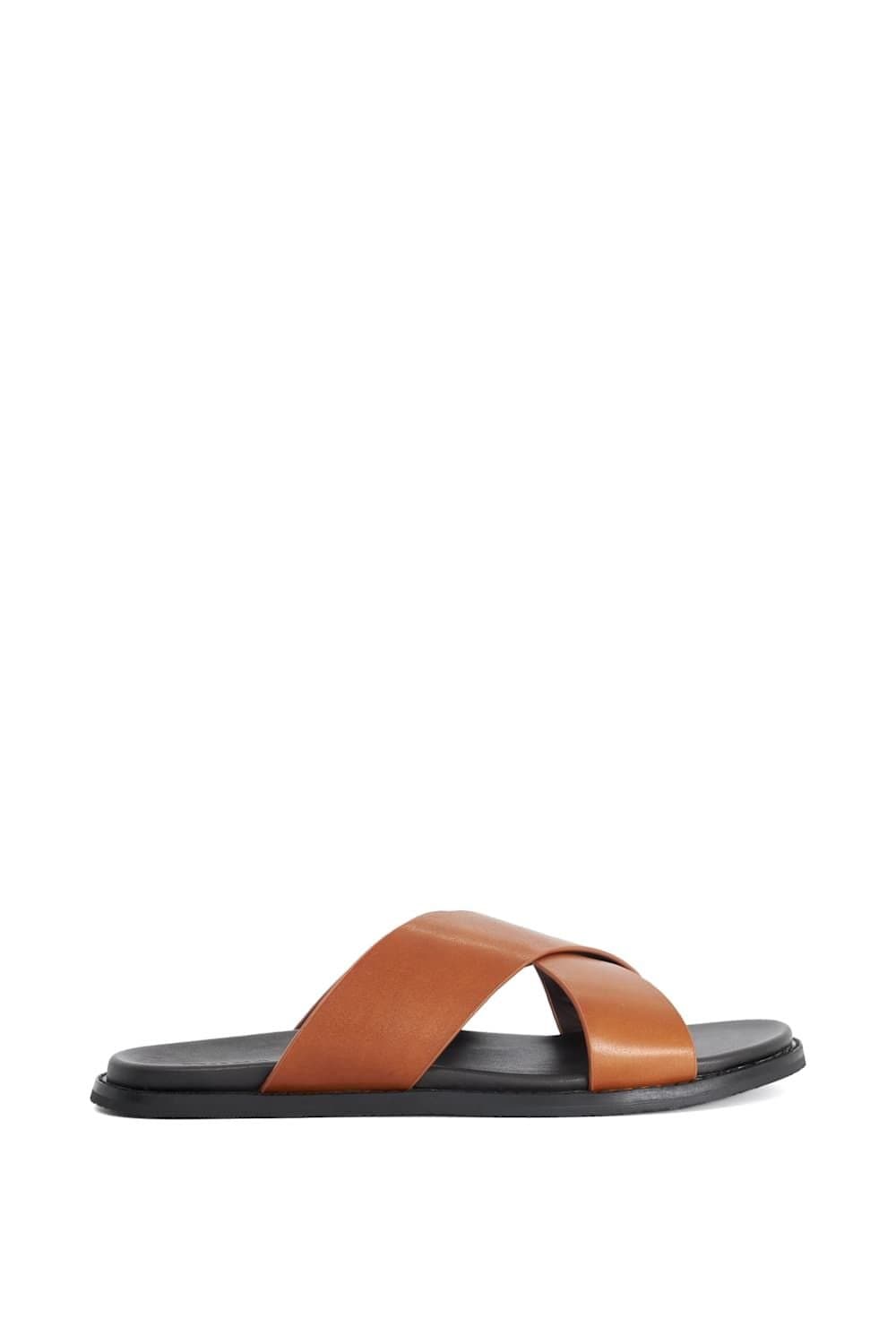 Dune London Dune London Black Leather Sandals for Men