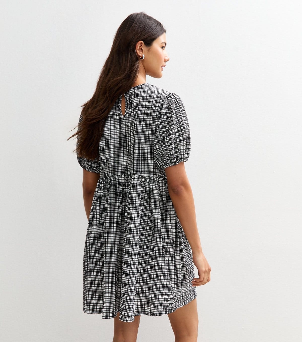 New Look Women's Black Gingham Bow Front Mini Dress New Look - 4